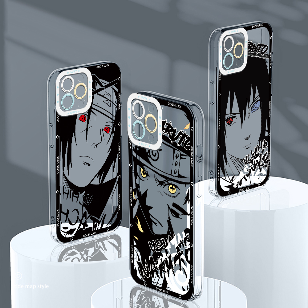 Jizetin for Infinix Note 10 Pro Note 10 Pro NFC Back Cover Transparent Cool Naruto Sketch Soft Full Camera Cover Protection Phone Cases. 