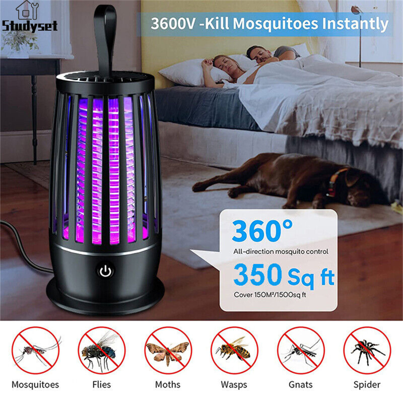 Studyset IN stock 5W 2-In-1 Mosquito Killer Night Light Electric Fly Bug Zapper Mosquito Trap With 2000mAh Battery For Outdoor Indoor