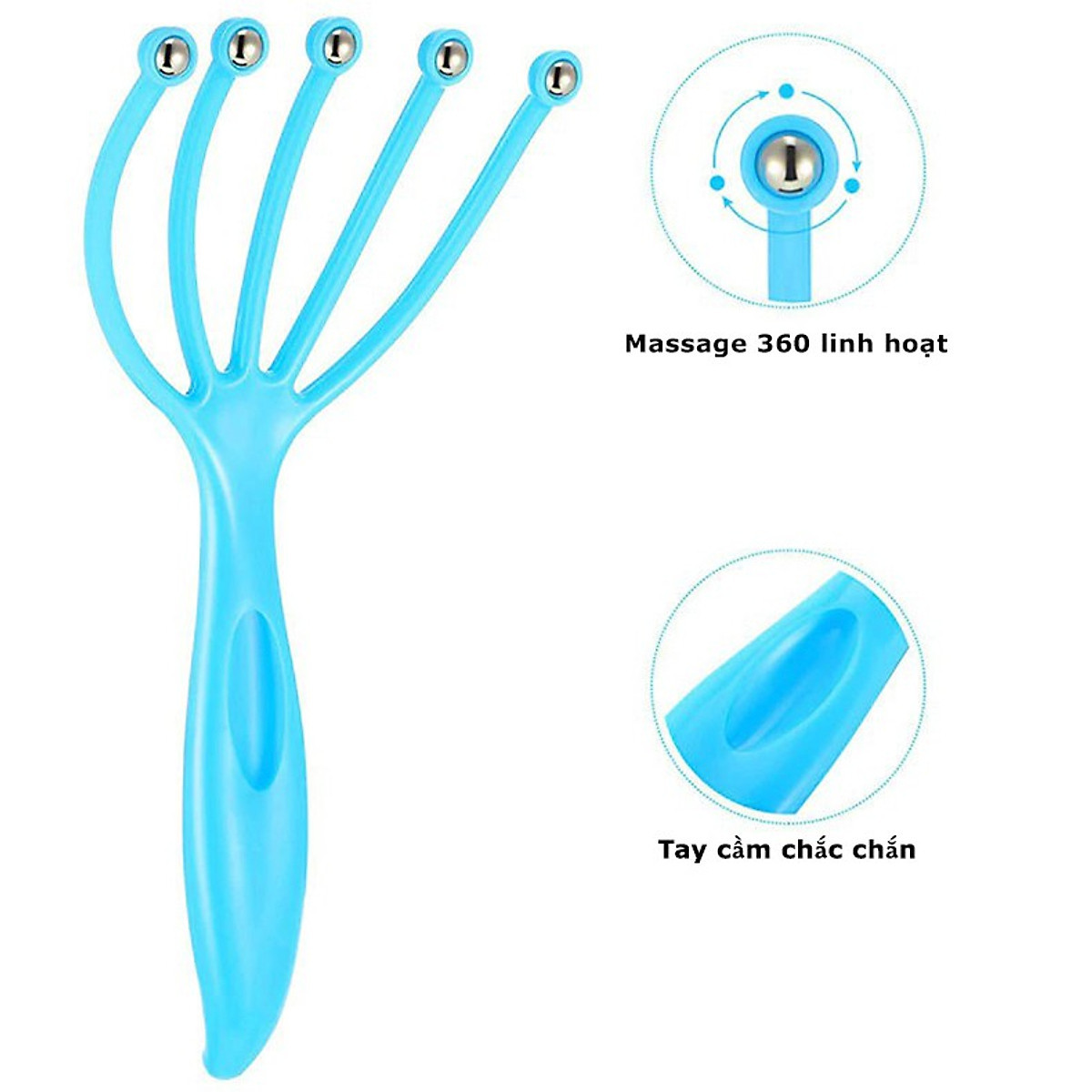 Steel massage to relax the scalp
