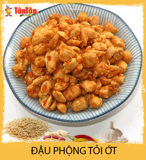 Combo 2 hũ Đậu phộng Tỏi ớt Tân Tân (275g/hũ)