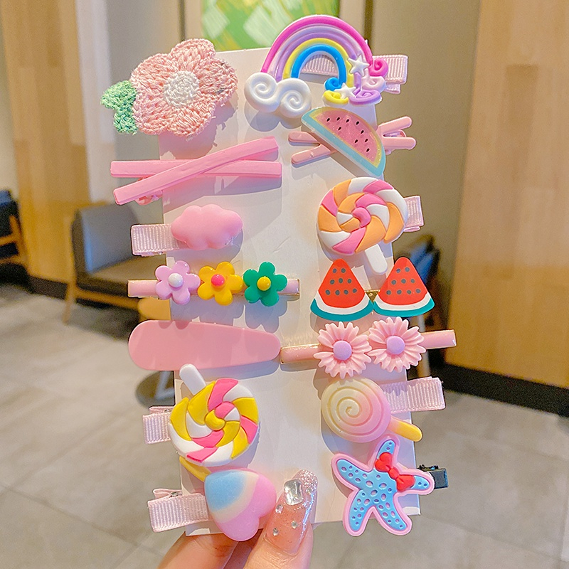 Set 8 kẹp tóc thời trang hàn quốc dễ thương cho nữ