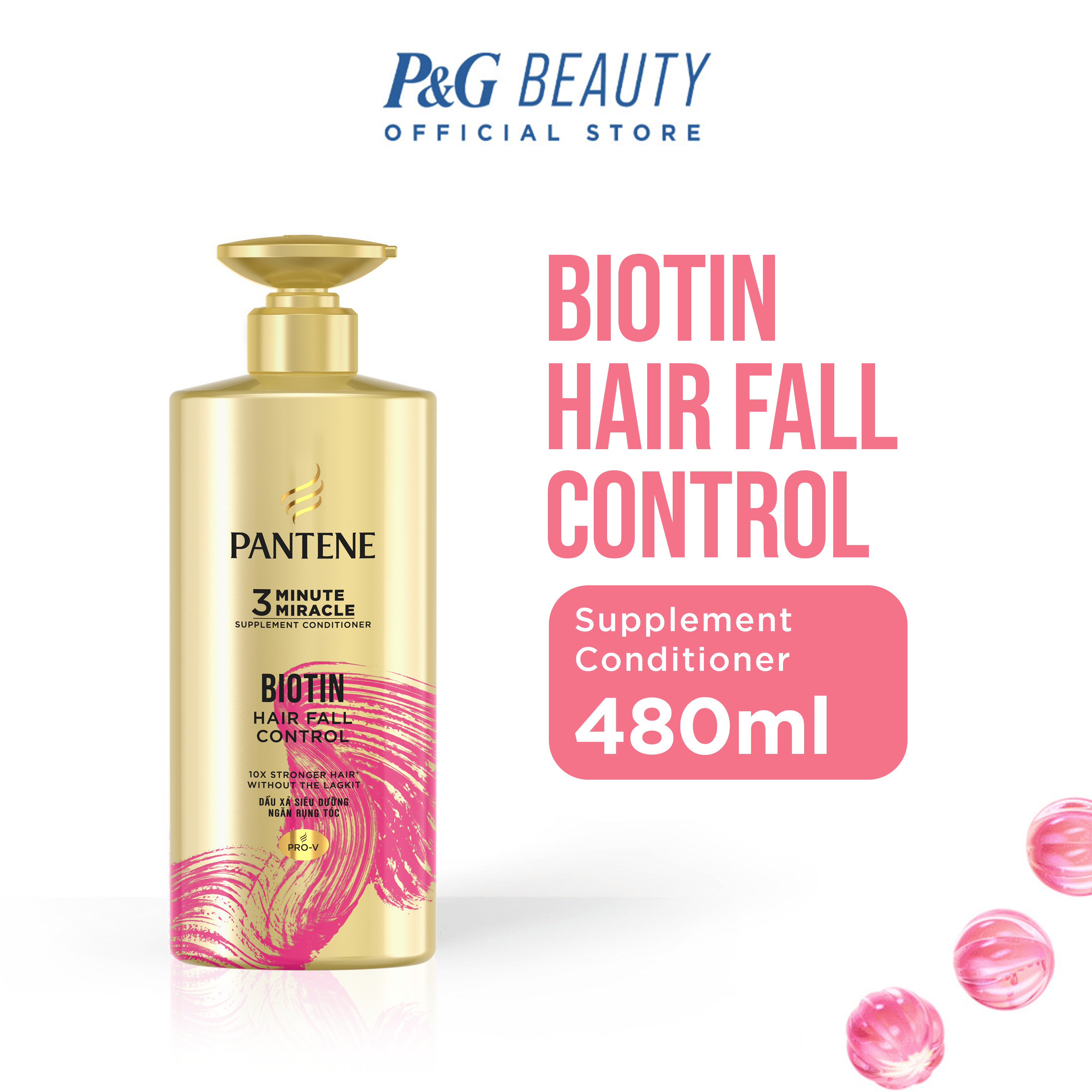 Pantene ProV 3 Minute Miracle Biotin Hair Fall Control Supplement