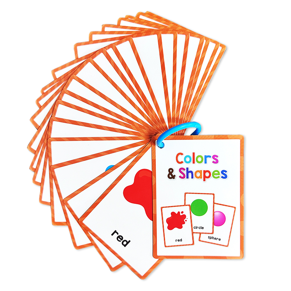 Shape Color Flash Cards For Kids Preschool Kindergarten Words English