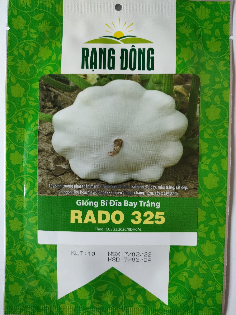 Hạt giống bí dĩa bay trắng Rạng Đông