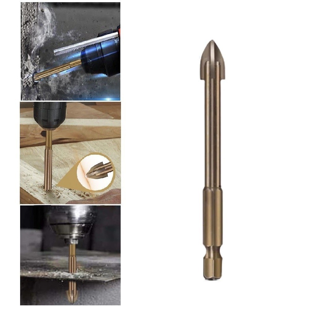 Hometool Efficient Universal Drilling Tool Multifunctional Cross Alloy Drill Bit 3-12mm For Electric Drill