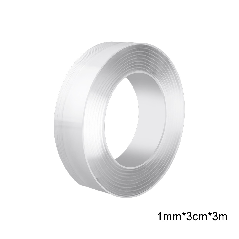 1/2/3/5m Reusable Double-Sided Adhesive Nano Tape Washable Traceless Removable Sticker Invisible Gel Tape