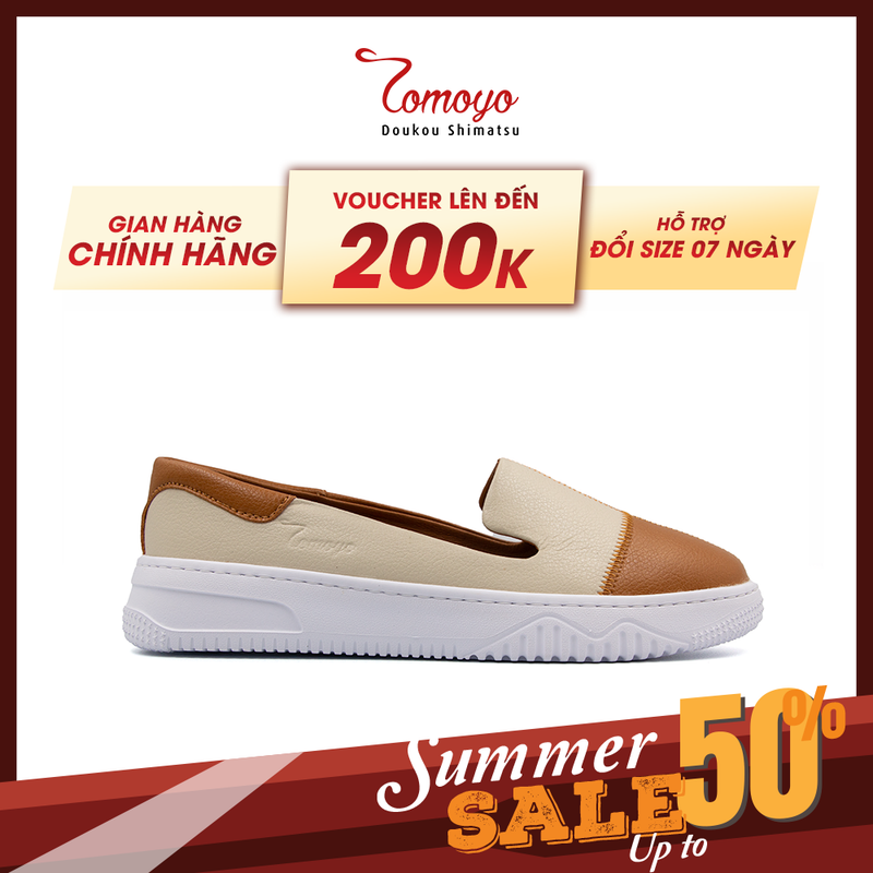 Giày sneaker nữ tomoyo da microfiber hoạ tiết sọc caro "siêu cá tính" tmw31202