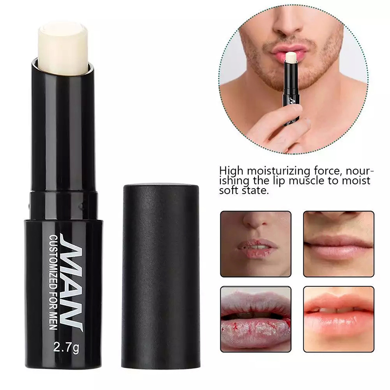 Mens Lip Balm Long Lasting Moisture Hydration Lighten Lip Lines Anti-dry Lip Lipstick Men's Cosmetics Lips Skin Care Products. 