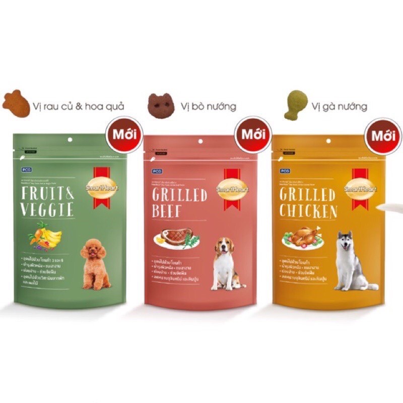 [HCM] Bánh thưởng cho chó Smartheart 100gr đủ vị