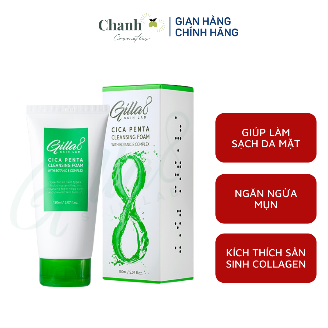 Sữa Rửa Mặt Gilla8 Cica Penta Cleansing Foam 150ml