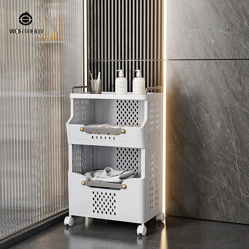 Laundry basket Large capacity foldable laundry basket storage basket Household bathroom storage rack Laundry basket wall hanging