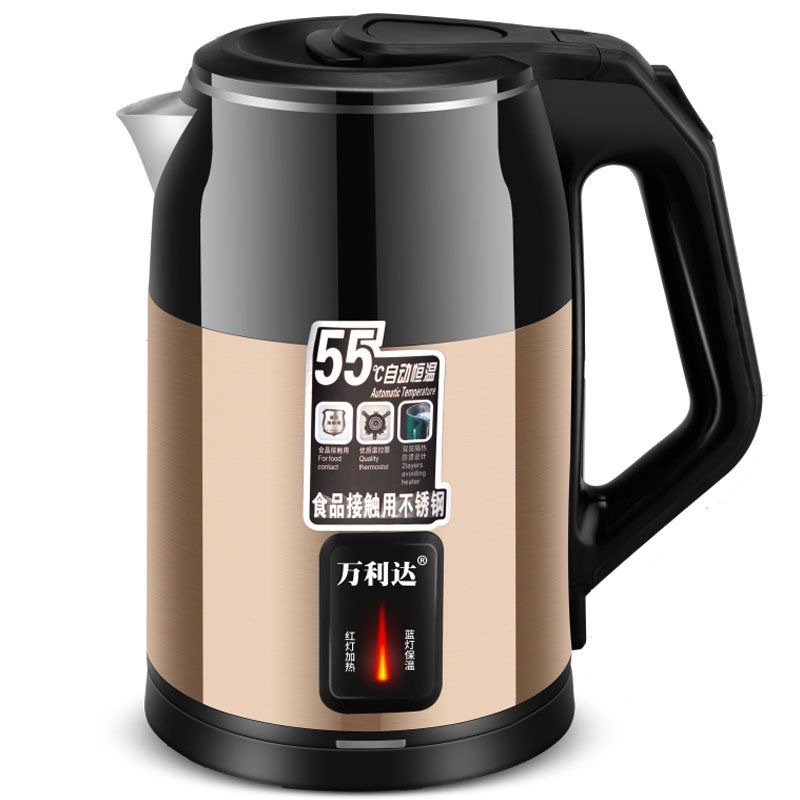 Ấm đun nước điện cách nhiệt tự động MiaXia Joy 3.0L, tắt điện tự động, ấm đun nước gia dụng, ấm đun nước điện Thép Màu hai lớp