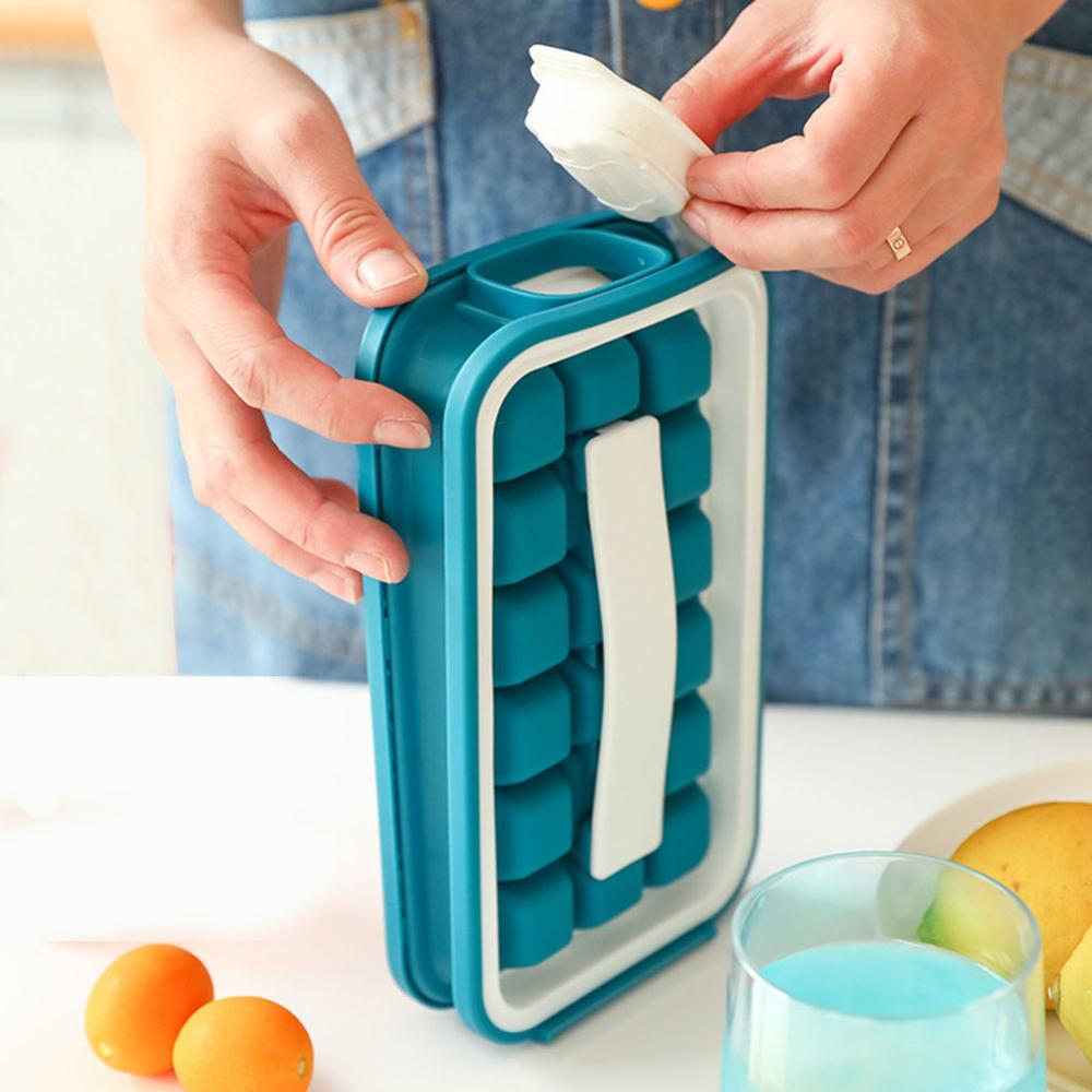 2 in 1 Portable Kettle Silicone Ice Cube Bag Mold Foldable Ice Ball Maker Tray