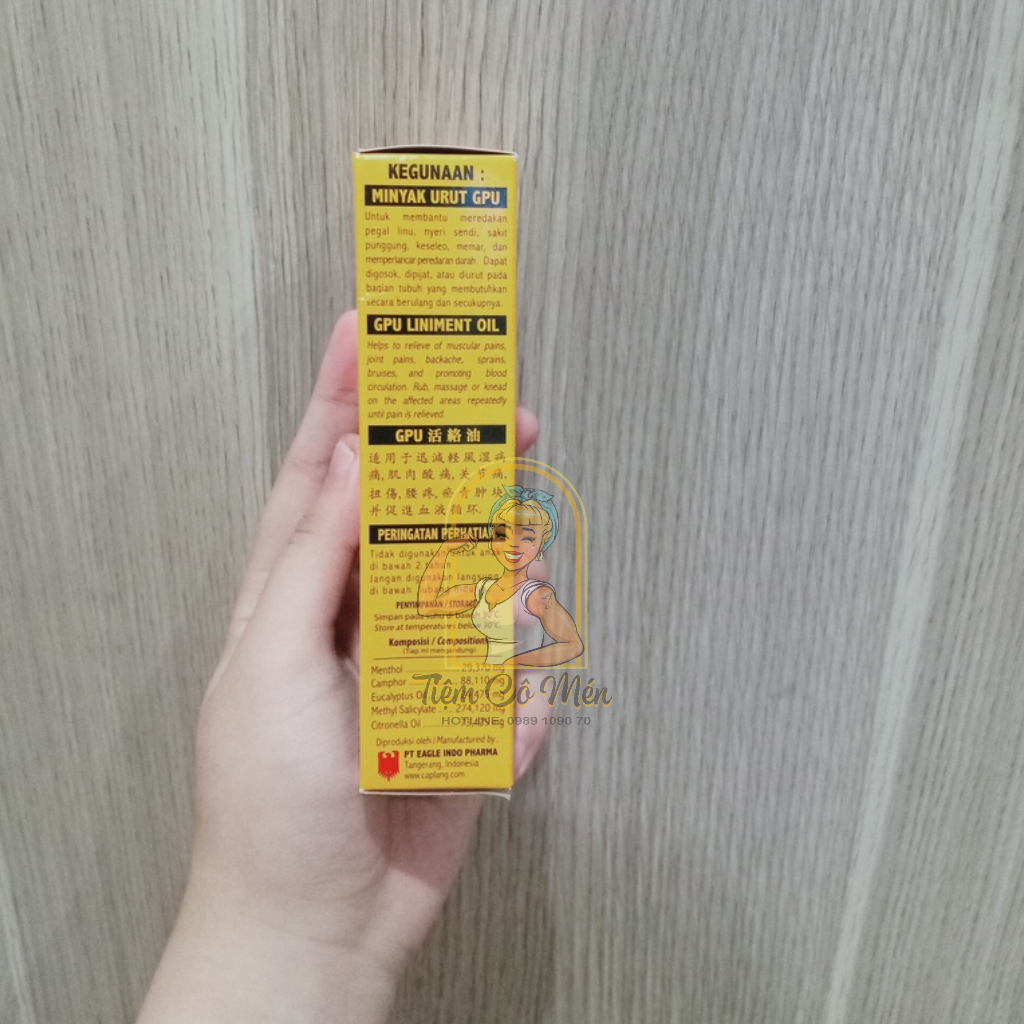 Dầu xoa bóp MINYAK URUT GPU 60ml chính hãng