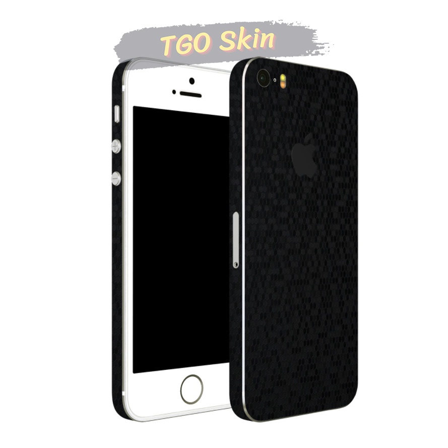 Miếng dán skin iPhone 5S / iPhone 5SE / iPhone 5 cao cấp Carbon / Matrix / HoneyComb