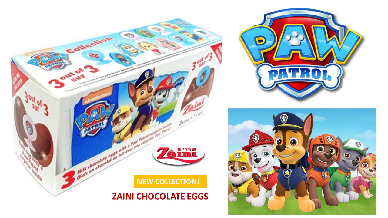 paw patrol chocolate eggs