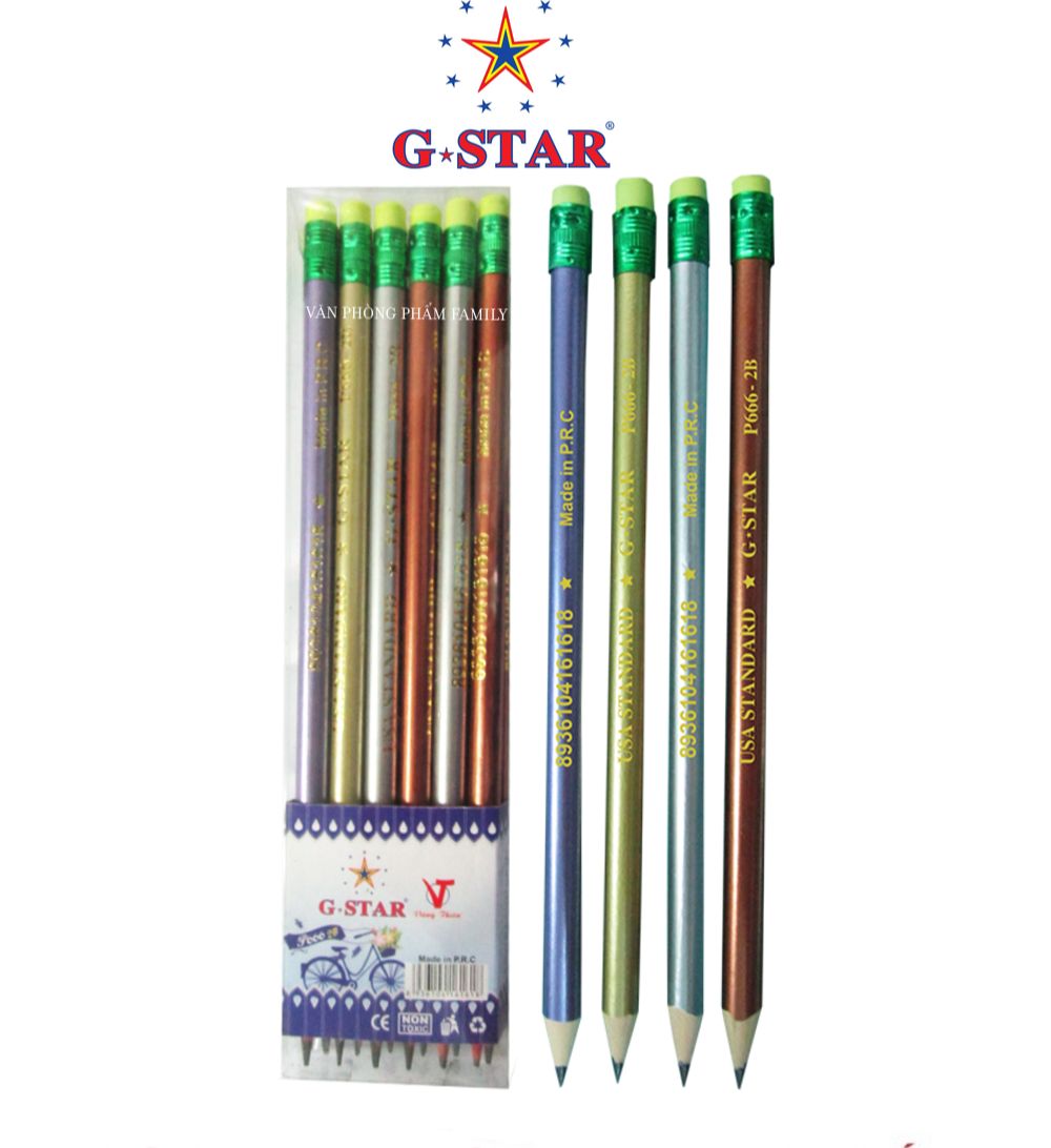 Hộp 12 cây bút chì g-star p666