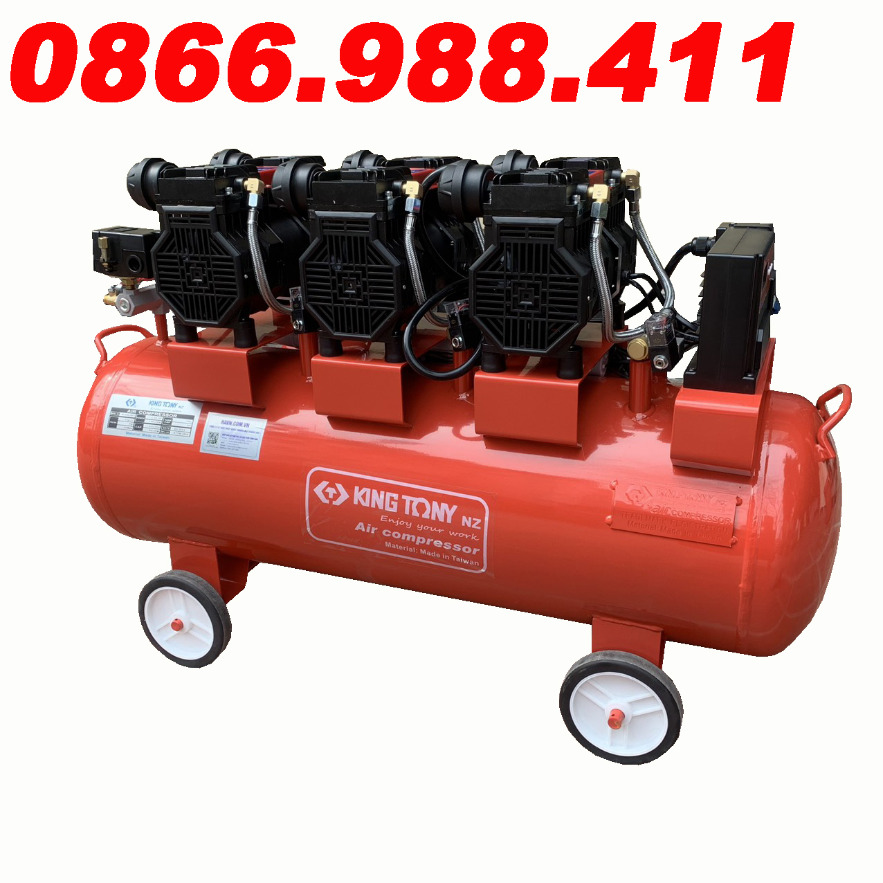 Máy Nén Khí Không Dầu 110L Kingtony KI-110C-OF/3