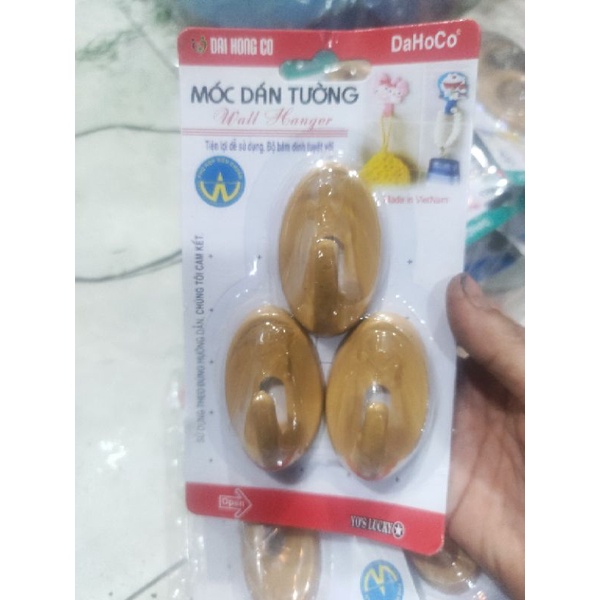 vỉ 3 móc dán tường