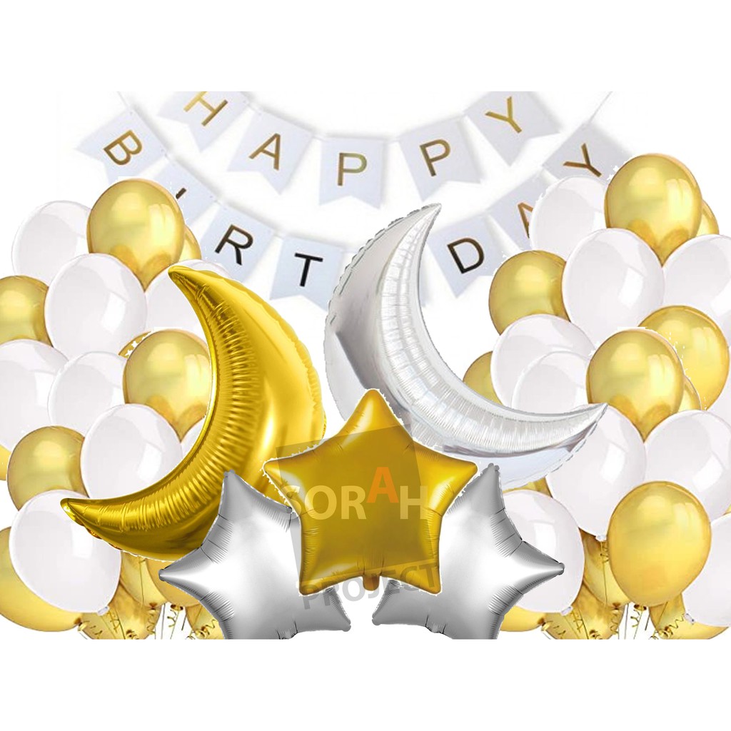 Dreamy / Star Balloon Starry Night Theme Decoration Birthday Set