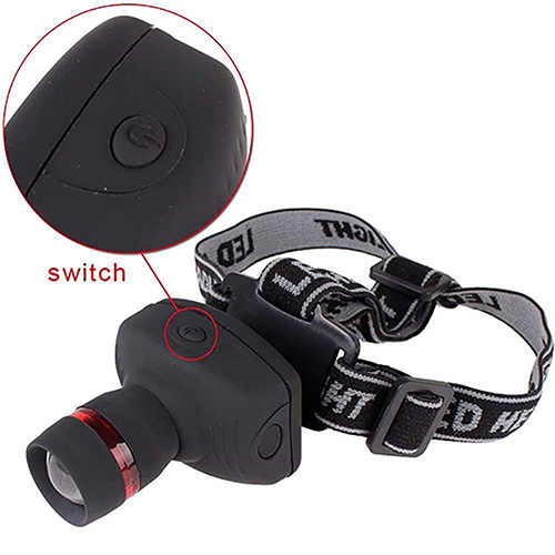 NGOÀI TRỜI 3W Đèn Pin Đèn pha LED Đèn gắn đầu có thể phóng to thu nhỏ Đèn pin đội đầu ánh sáng đèn