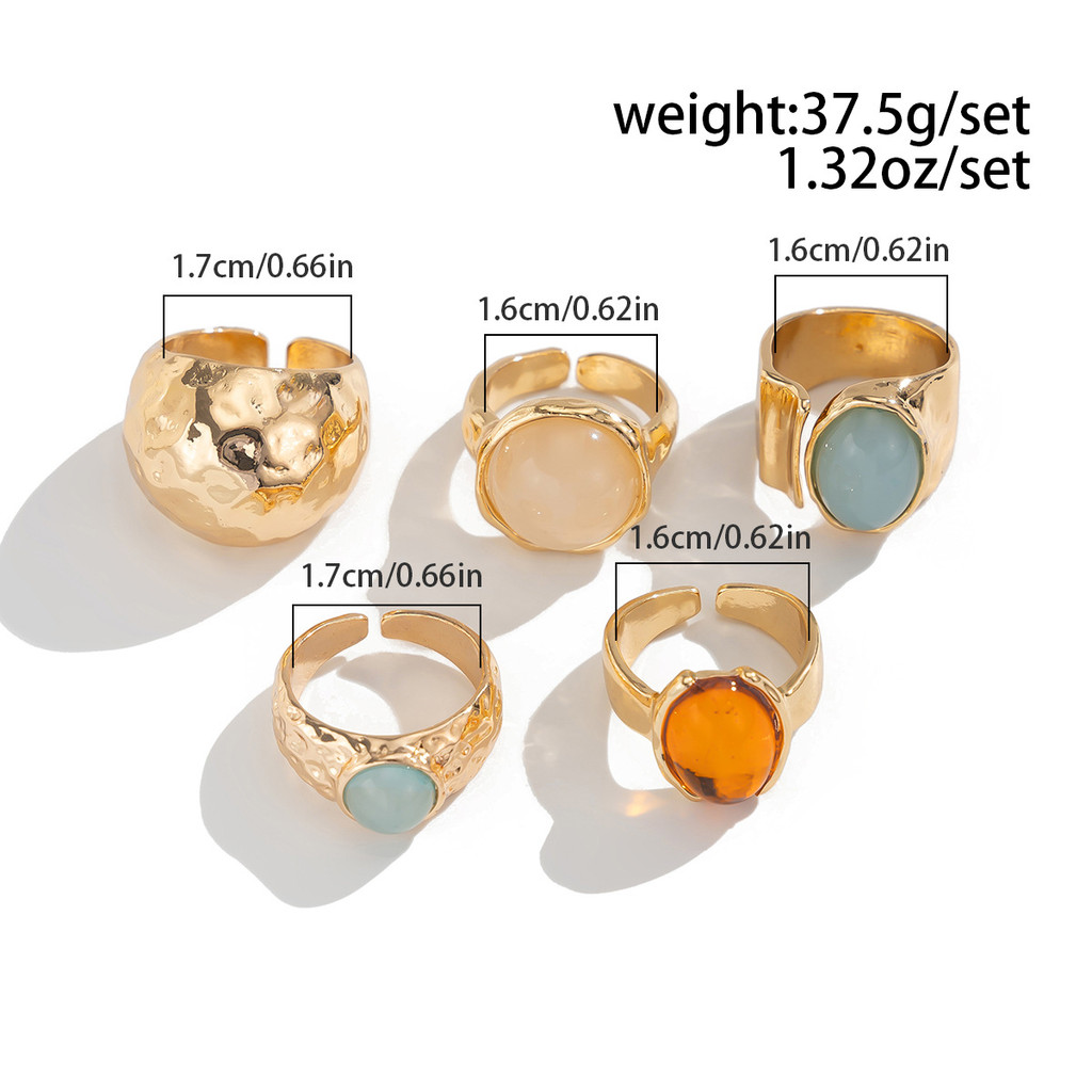 Enacolor%205Pcs/Set%20Vintage%20Gold%20Metal%20Opal%20Colorful%20Rings%20Set%20for%20Women%20Fashion%20Jewelry%20Accessories%20Finger%20Opening%20Rings%20Ins%20New%20-%20Image%207