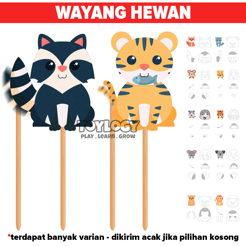 Mainan Edukasi Anak Kerajinan Tangan Mewarnai Diy Wayang Kertas