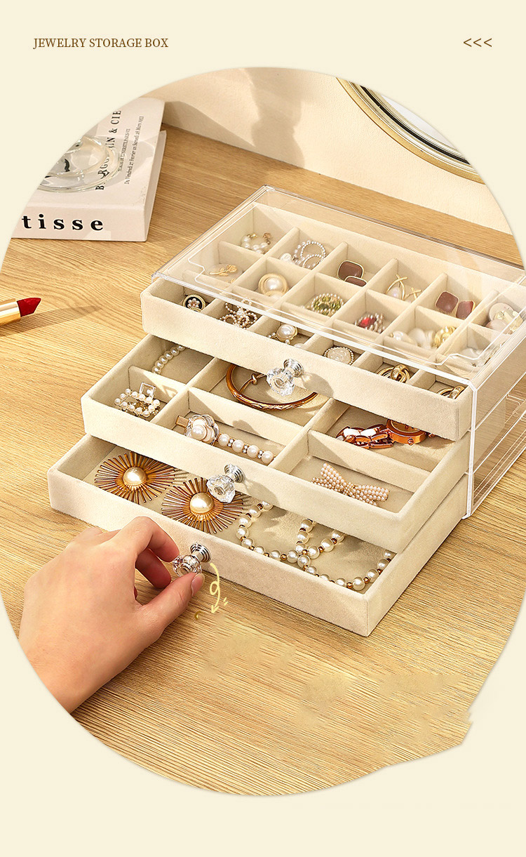 JJT [Miễn Phí Vận Chuyển]Hộp lưu trữ hộp trang sức hộp lưu trữ máy tính để bàn loại ngăn kéo hộp lưu trữ máy tính để bàn ngăn kéo bàn đa chức năng ngăn kéo hộp đựng găng tay bông tai trang sức hộp trang sức hộp trang sức lớn hộp trang sức hộp lưu trữ đồ t