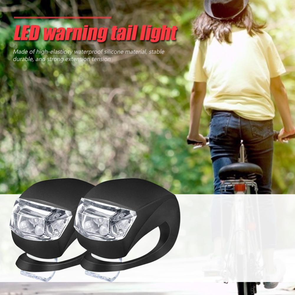 Dẫn Xe Đạp Silicone phía trước phía sau Ánh Sáng Thiết lập đèn pha xe đạp đuôi đèn cảnh báo
