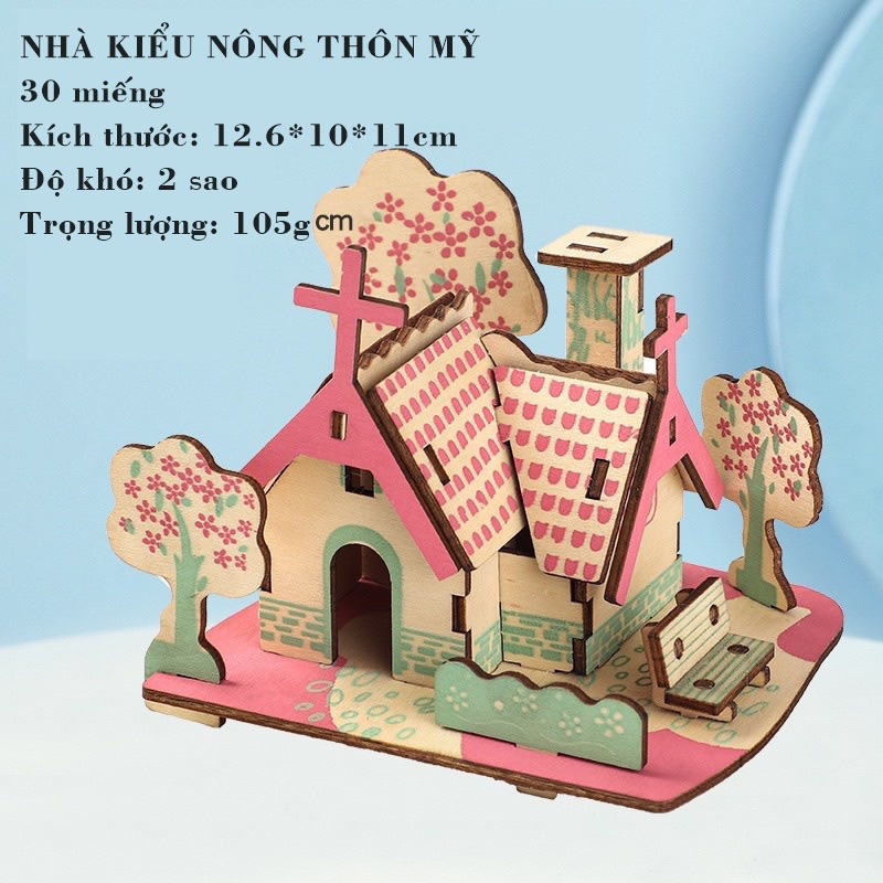 Đồ chơi lắp ráp 3D bằng GỖ