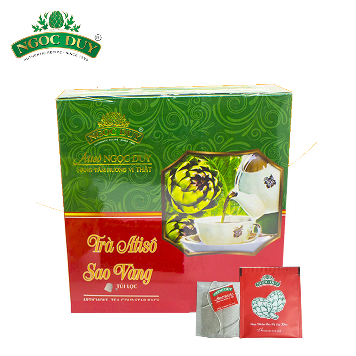 Trà atiso time hộp đỏ artichoke tea bag ngọc duy
