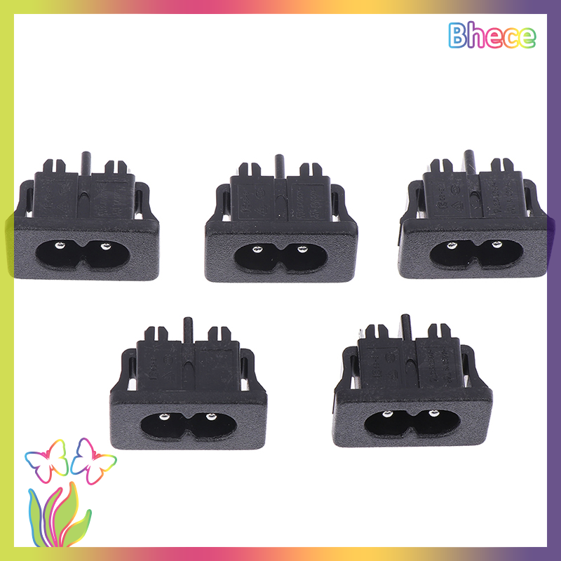 Bhece 5Pcs New AC250V 5A 2Pin AC power socket Mount Female Socket