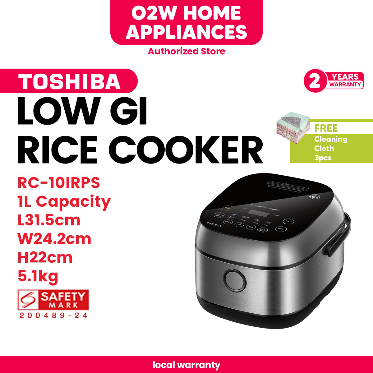 1.0L Low GI Rice Cooker