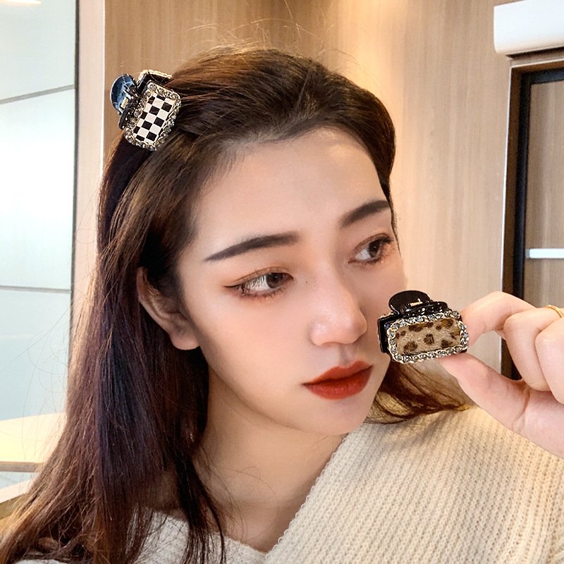 Kẹp Tóc Gấp Tóc Da Beo Cao Cấp Hot Trend Hàn Quốc - kireicos