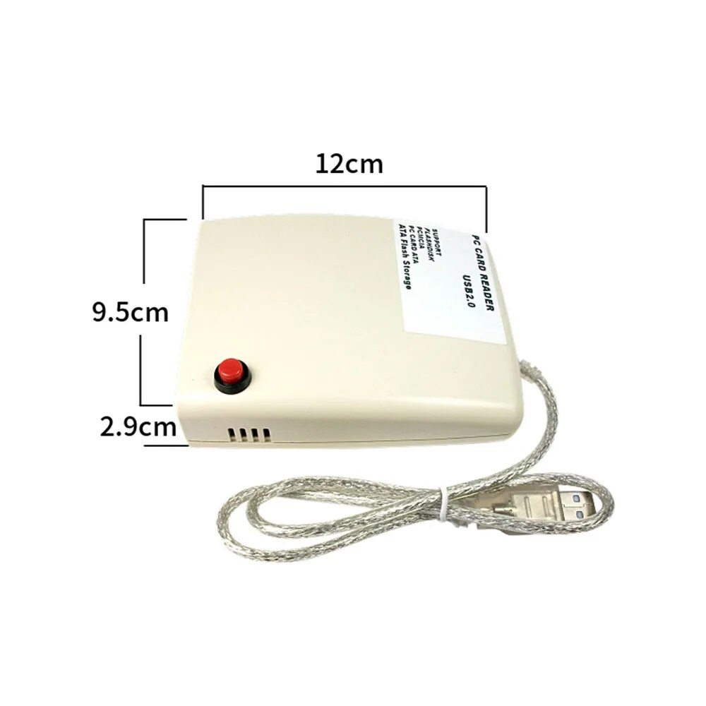 USB 2.0 To 68 Pin ATA PCMCIA Flash Disk Memory Card Reader Adapter Converter For Windows 7 10