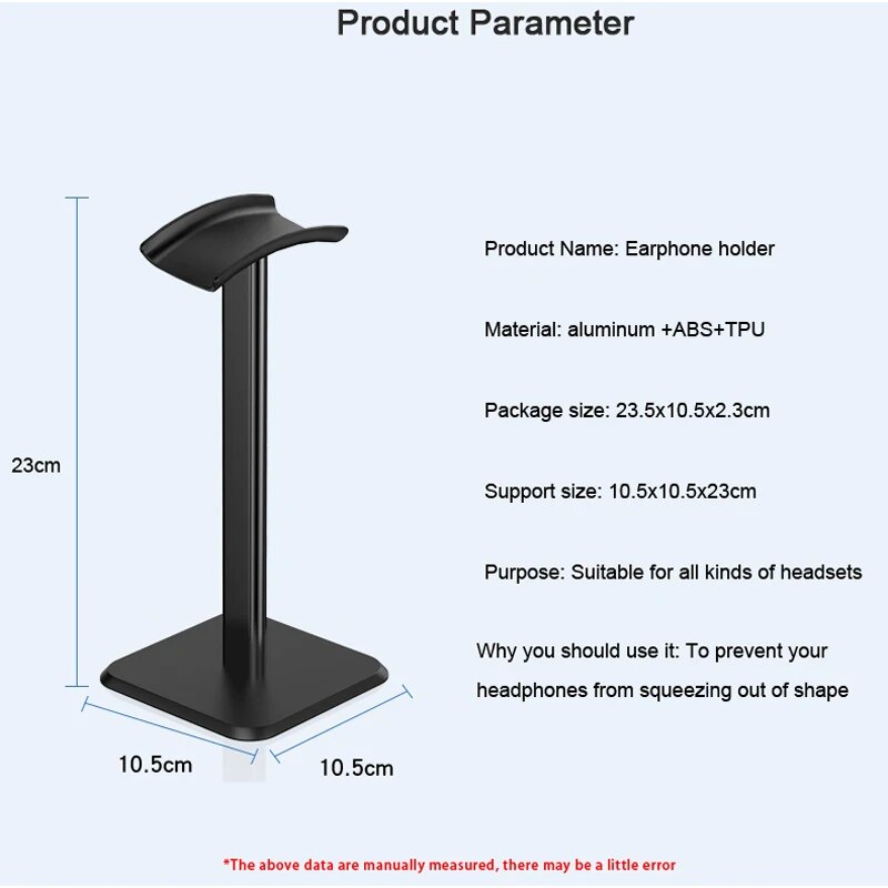 Zeallion Universal Headphone Stand Aluminuim Headset Holder Aluminum Supporting Flexible Headrest Fashion Headphone Hanger
