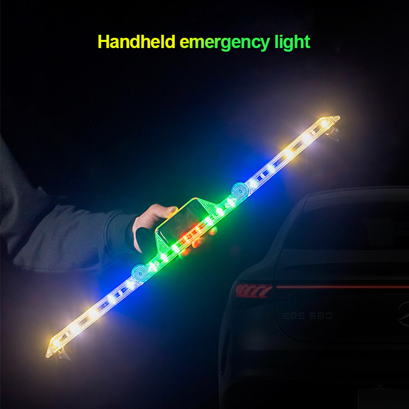 Car Warning Triangle Light Solar Multi Function Rotatable Car Road Fault Charging Flash Emergency Warning Ranger Light