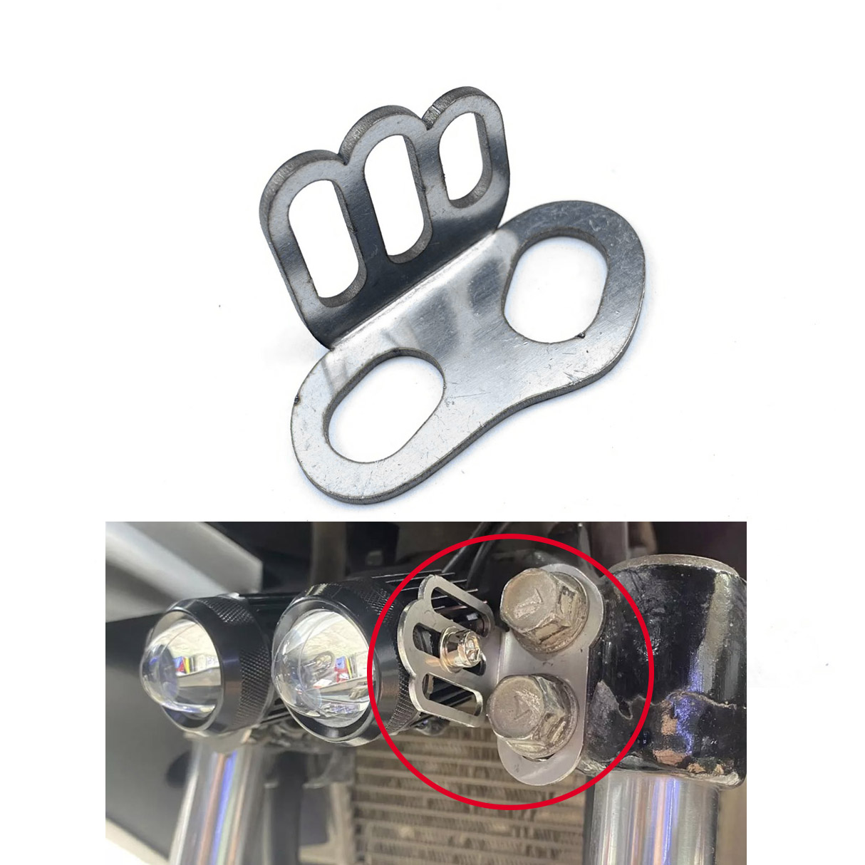 Pat Sắt CB Gắn Đèn Vào Ốc Phuộc [ Giá 1 Chiếc ]