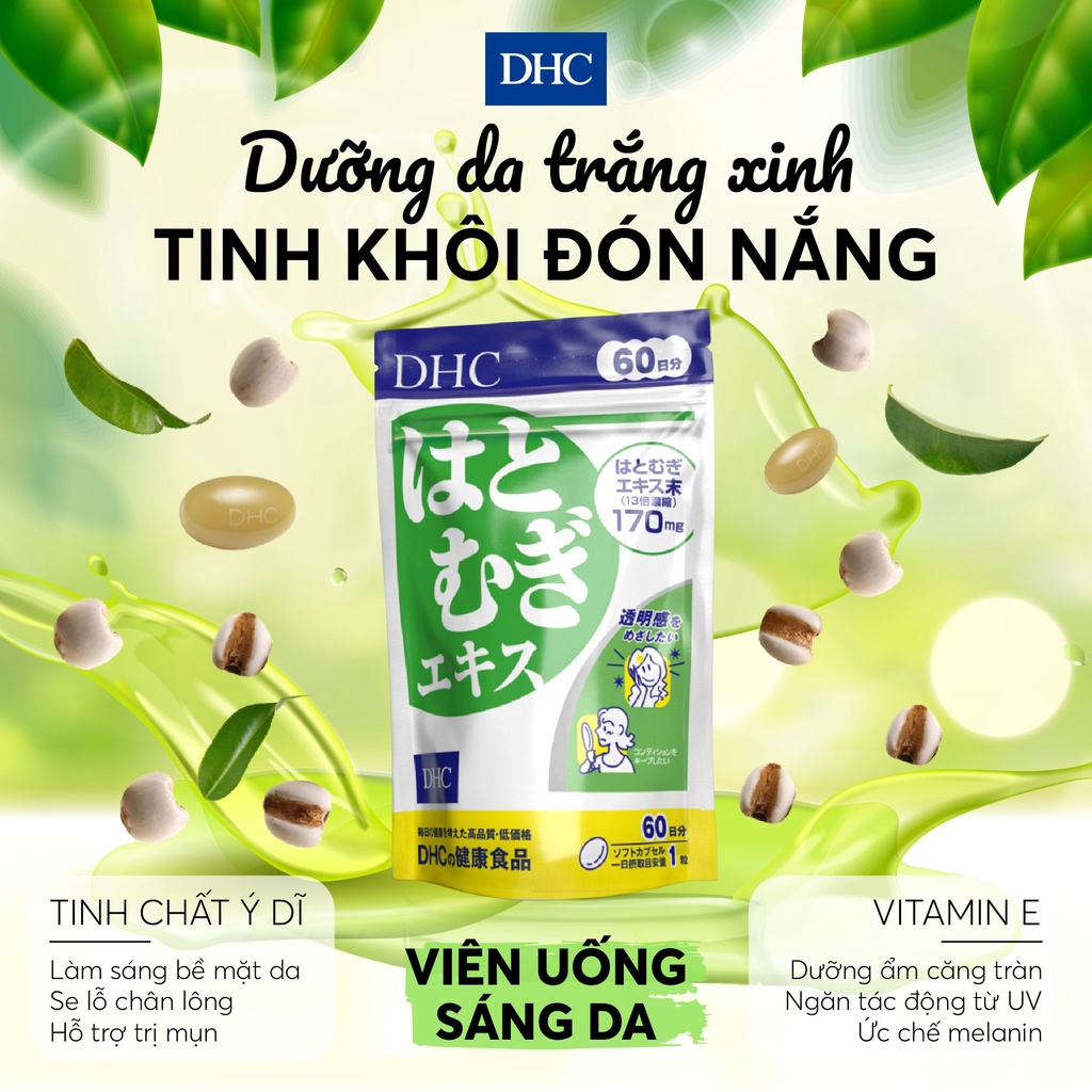 Viên uống Trắng da DHC Nhật Bản Adlay Extract (30 ngày)