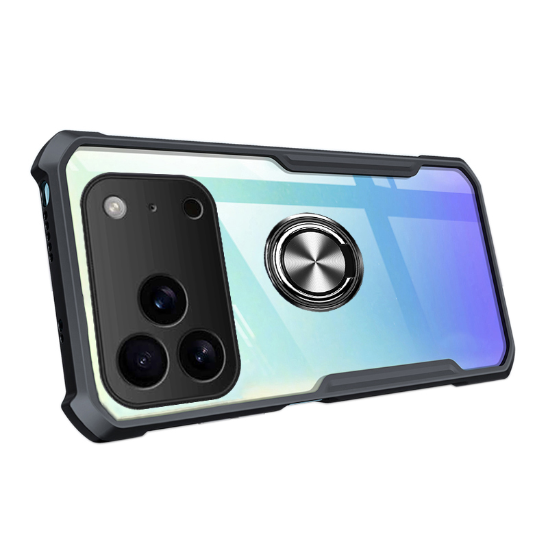 For iPhone 17 / 17 Pro / 17 Air / 17 Pro Max Phone Case Ring Ultra Thin Clear Car Kickstand Bracket Soft Air Cushion Shockproof Armor Cover for iPhone 17 Air Cover Casing HP.