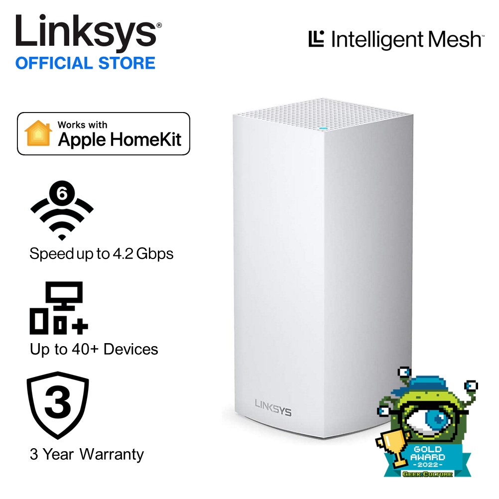 LINKSYS Velop AX4200　Wi-Fi 6無線LANルーター Linksys Velop AX4200 Tri-Band WiFi 6 Mesh Router (1 Pack, MX4200