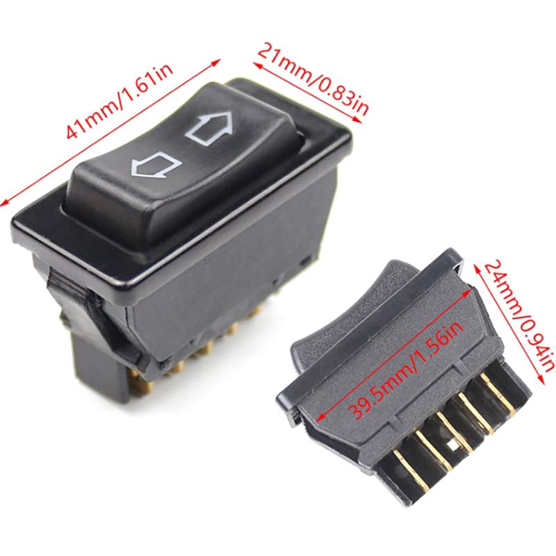 Universal 12V 20A 2 Way Momentary Electric Window Aerial Up Down Rocker Switch Car Aerial Push Fit. 