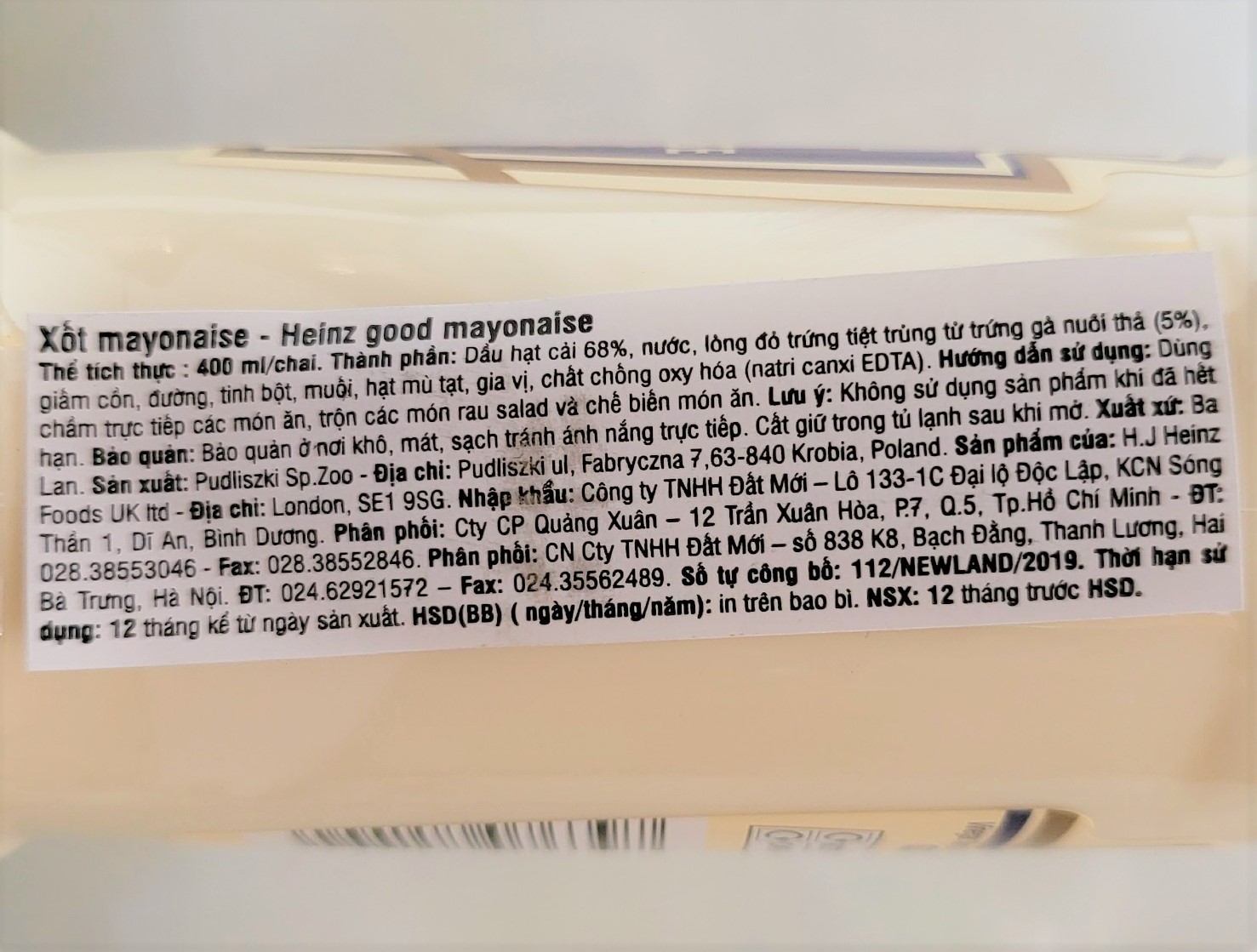 [Chai 400ml] XỐT MAYONNAISE [Poland] HEINZ [Seriously] Good Mayonnaise (dmi-hk)