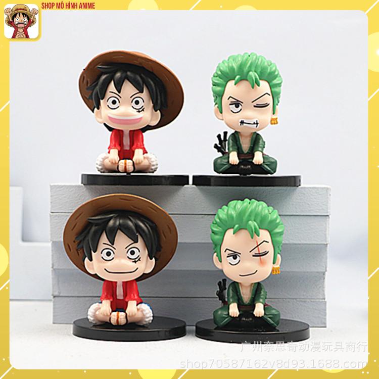 [Hoàn Tiền 10%]Mô Hình OnePice, Luffy Zoro Chibi Siêu Đẹp, Bộ Sưu Tập Nhân Vật, Decor – Tượng OnePiece Cao 6,5 cm