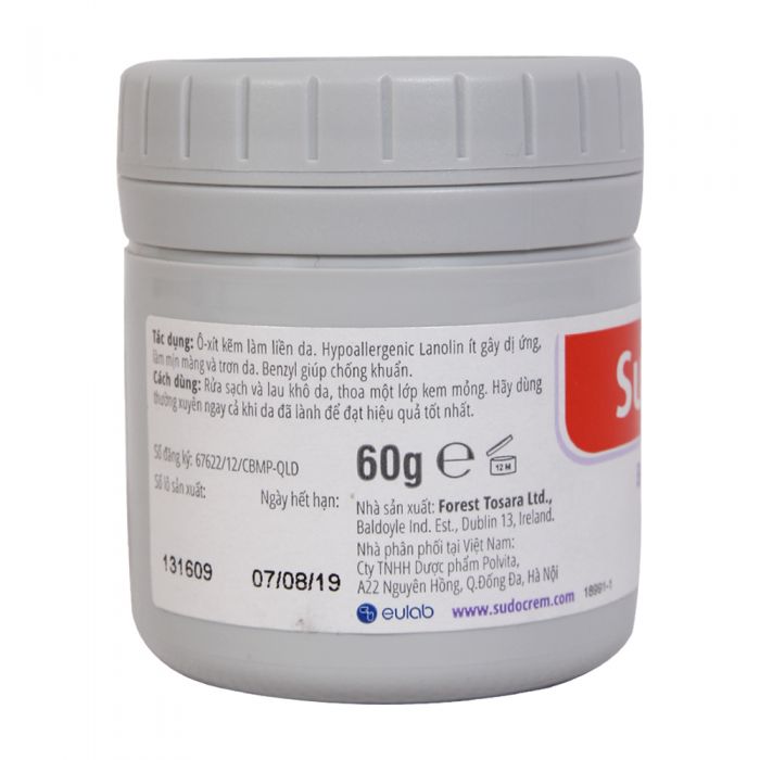 Kem hăm sudo cream hộp 60gr/125gr Bebeboo
