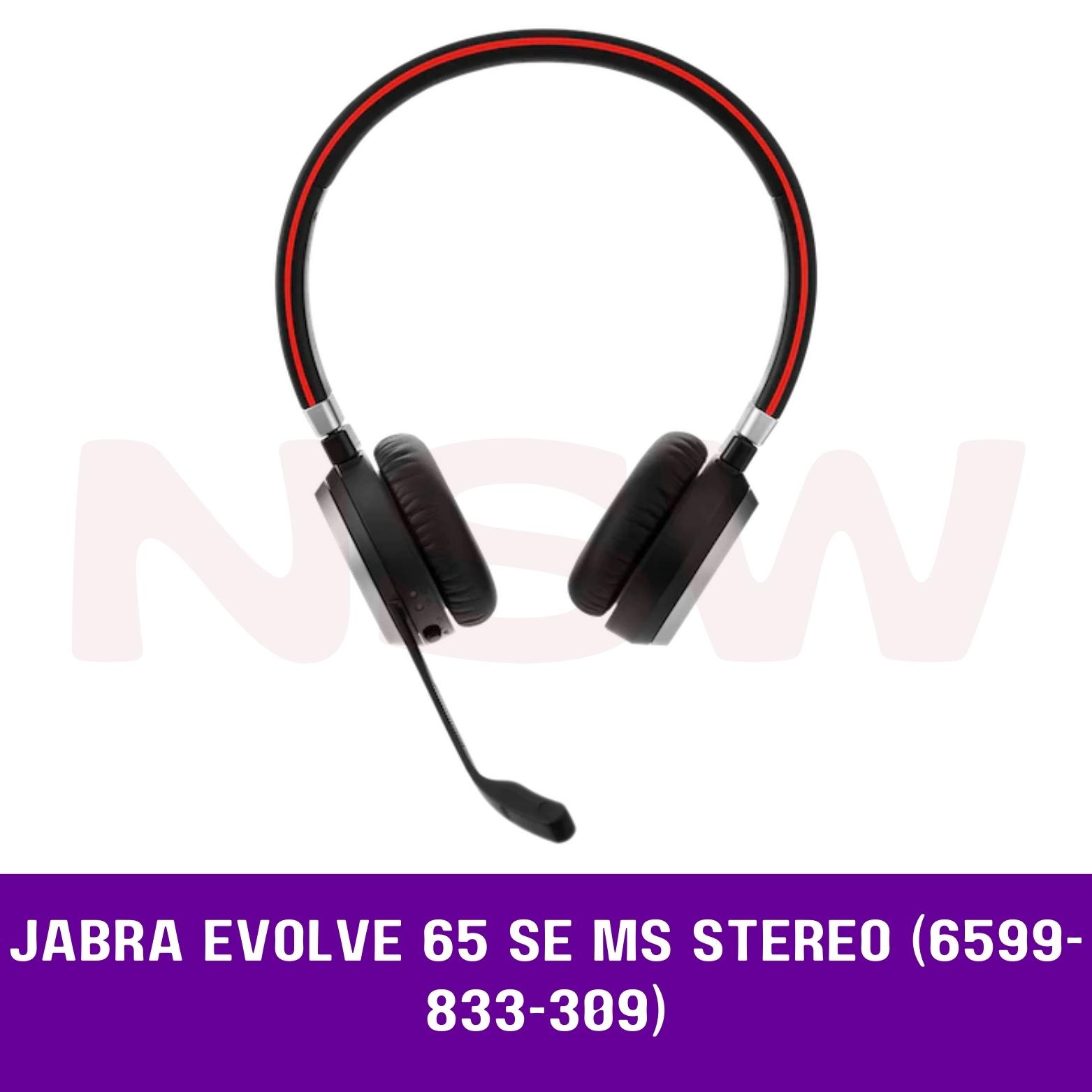 Jabra Evolve 65 SE MS Stereo Micro-casque sans fil Bluetooth USB  (6599-833-309)