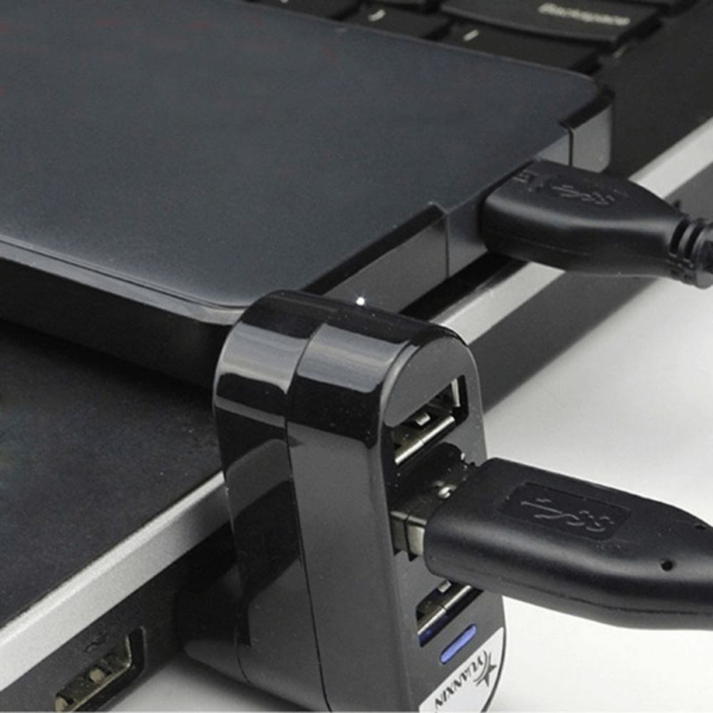 External Keyboard 3 Ports Mini Hubs High Speed 180° Rotation Splitter ...
