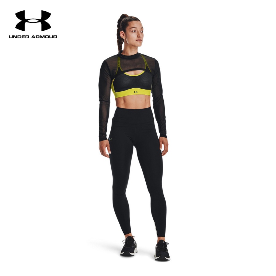 UNDER ARMOUR Áo thun tay dài thể thao nữ Mesh Crop Mock 1365997-001
