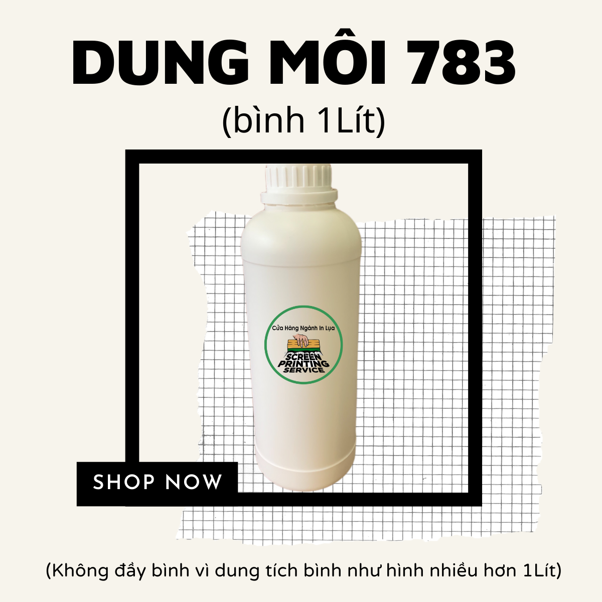 Dung môi chậm khô 783 pha mực in lụa hệ dầu