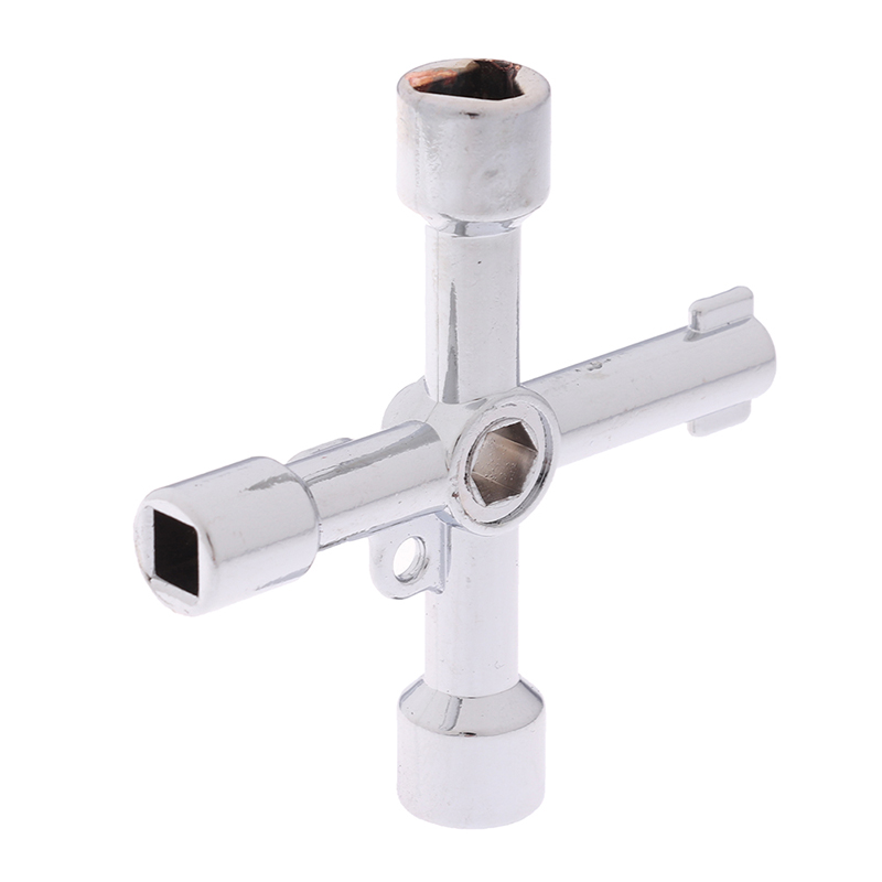 4 Way Utility Key for Electric Water Gas Meter Box Cupboard Cabinet Opening Key. 